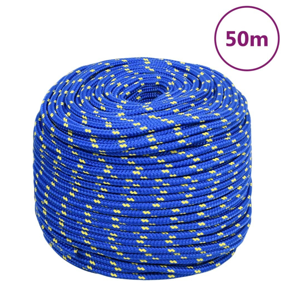 (blue, 8 mm/ 50 m) Marine Rope Dock Coil Boat Line Polypropylene Rope Multi Sizes Multi Colours