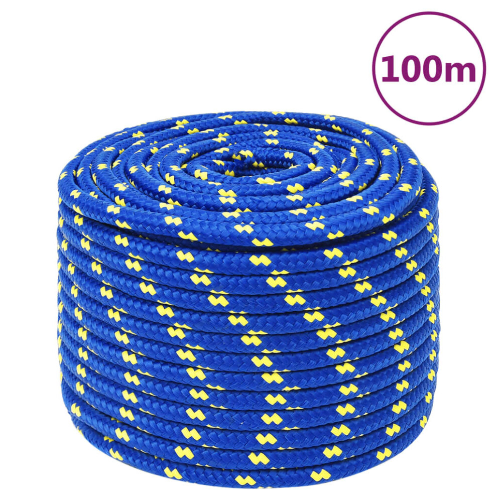 (blue, 14 mm/ 100 m) Marine Rope Dock Coil Boat Line Polypropylene Rope Multi Sizes Multi Colours