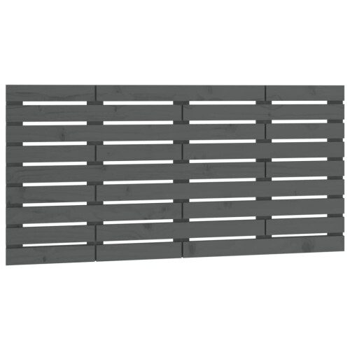 VidaXL (grey, 141 x 3 x 63 cm) vidaXL Wall Headboard Bedroom Bed Header Decor Bed Headboard Solid Wood Pine 1