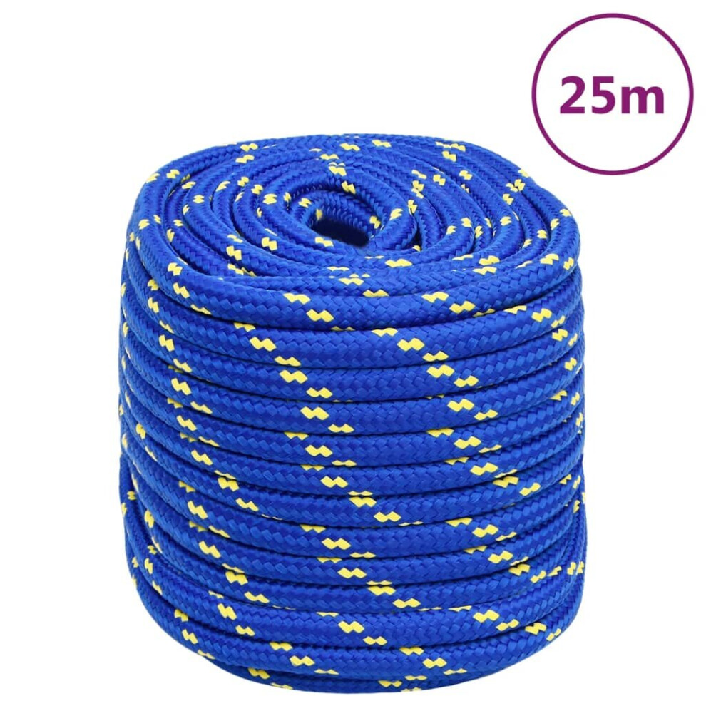 (blue, 16 mm/ 25 m) Marine Rope Dock Coil Boat Line Polypropylene Rope Multi Sizes Multi Colours