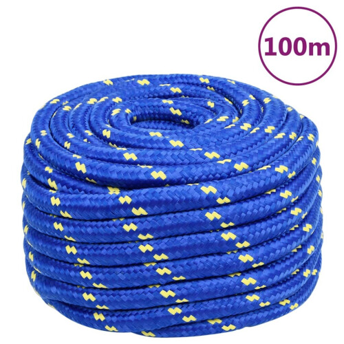 VidaXL (blue, 20 mm/ 100 m) Marine Rope Dock Coil Boat Line Polypropylene Rope Multi Sizes Multi Colours