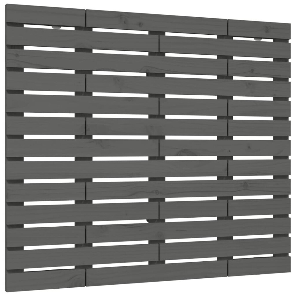 Vidaxl (Grey, 106 X 3 X 91.5 Cm) Wall Headboard Bedroom Bed Header Decor Bed Headboard Solid Wood Pine