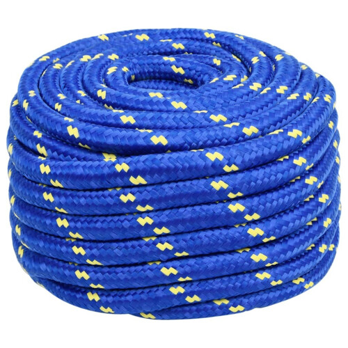 VidaXL (blue, 20 mm/ 100 m) Marine Rope Dock Coil Boat Line Polypropylene Rope Multi Sizes Multi Colours 1