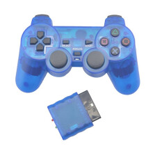 (Clear BLUE) Wireless Controller for PS2 Controller