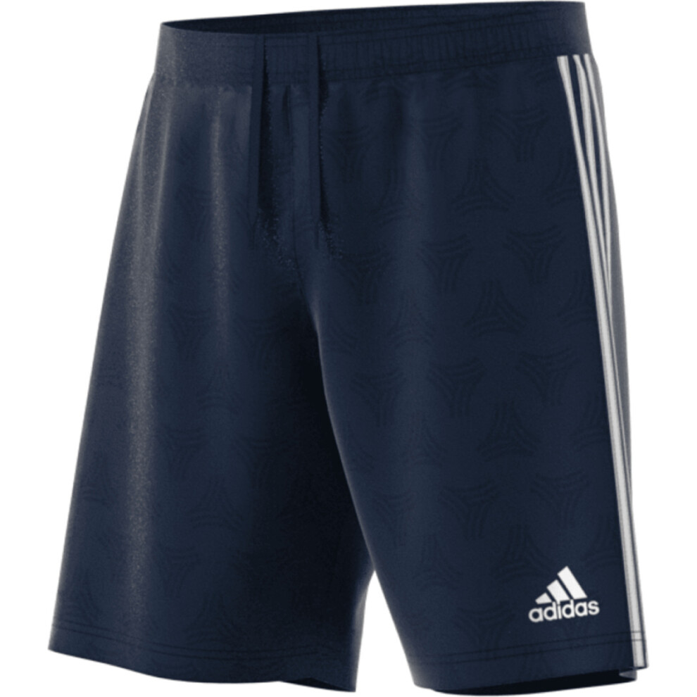 adidas Men's Football Shorts (Size XS) Tango Jacquard Navy Logo Shorts - New