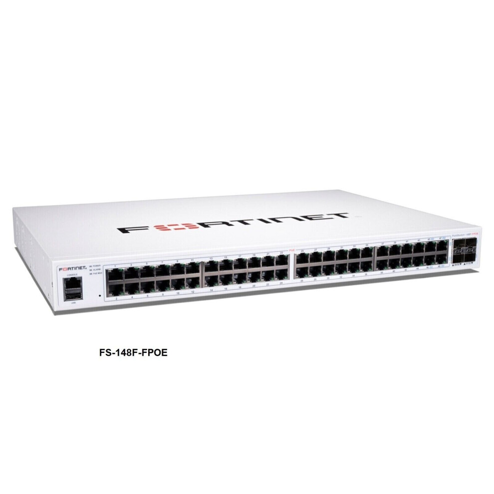 Photos - Switch Fortinet FortiSwitch FS-148F-FPOE  48x GE port + 4x SFP+ 1x RJ 