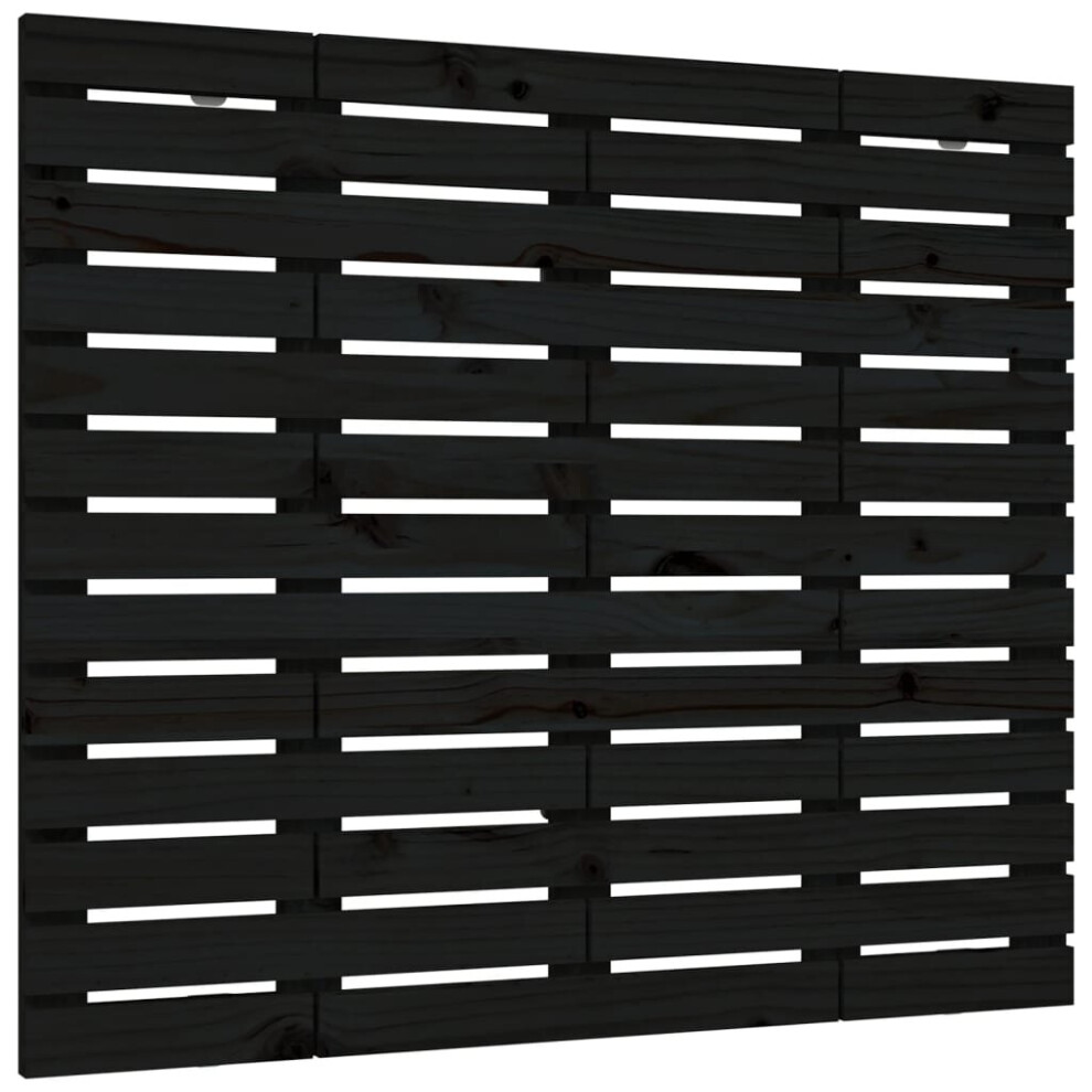 Vidaxl (Black, 106 X 3 X 91.5 Cm) Wall Headboard Bedroom Bed Header Decor Bed Headboard Solid Wood Pine