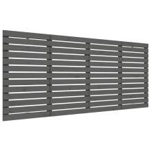 (grey, 206 x 3 x 91.5 cm) vidaXL Wall Headboard Bedroom Bed Header Decor Bed Headboard Solid Wood Pine