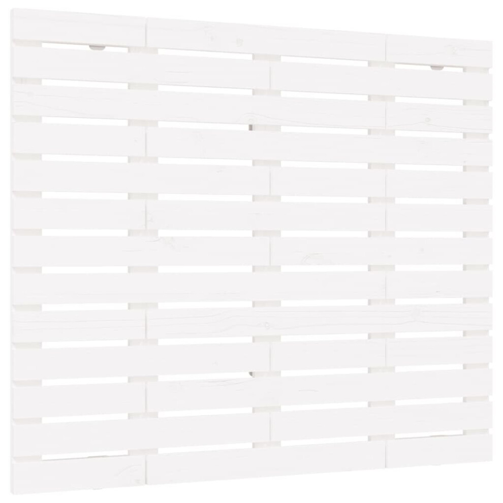 Vidaxl (White, 106 X 3 X 91.5 Cm) Wall Headboard Bedroom Bed Header Decor Bed Headboard Solid Wood Pine