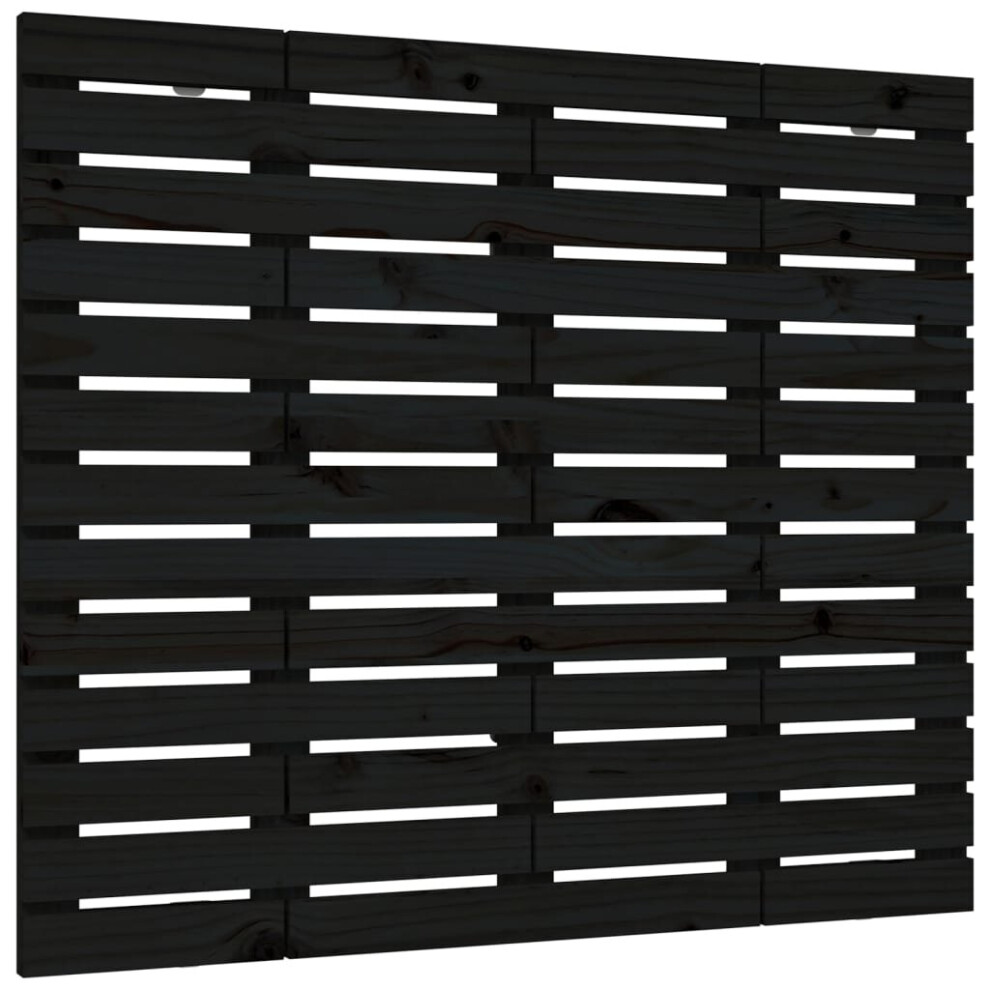 Vidaxl (Black, 96 X 3 X 91.5 Cm) Wall Headboard Bedroom Bed Header Decor Bed Headboard Solid Wood Pine