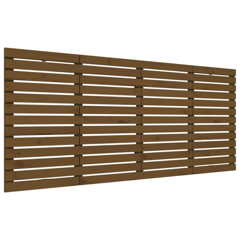 Vidaxl (Honey Brown, 206 X 3 X 91.5 Cm) Wall Headboard Bedroom Bed Header Decor Bed Headboard Solid Wood Pine