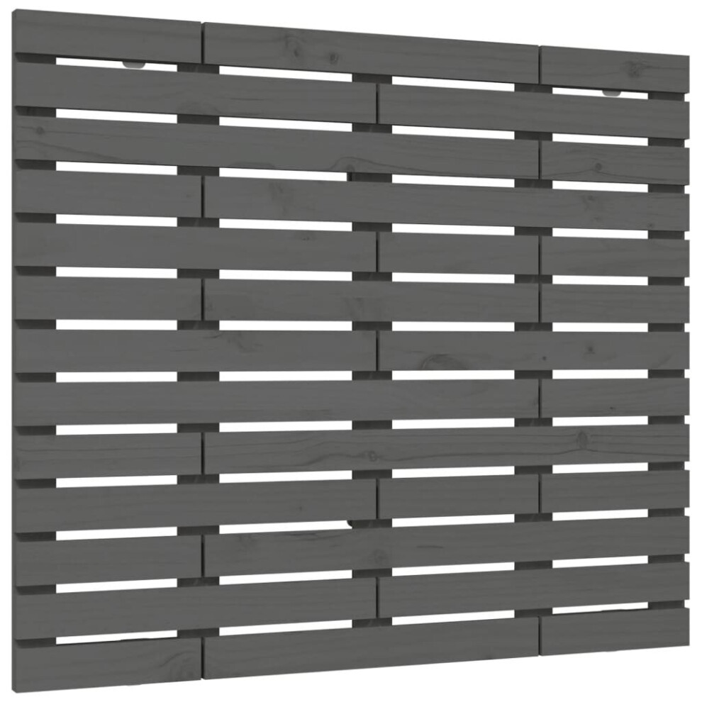 Vidaxl (Grey, 96 X 3 X 91.5 Cm) Wall Headboard Bedroom Bed Header Decor Bed Headboard Solid Wood Pine