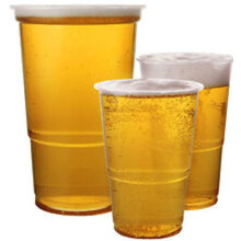 10 X Disposable Clear Plastic Full Pint 20oz Beer Glass Tumblers KCC10P