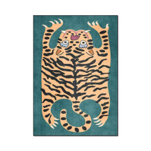 (Green, 80*120cm) Tiger Leopard Animal Print Hall Runners Carpet Rug