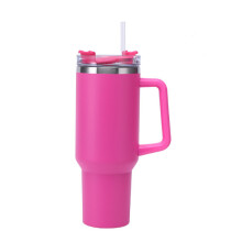 (Rosered) 40OZ Double Wall Stainless Steel Vacuum Flask Cup Tumbler Straw Lid Water Bottle