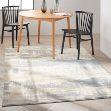 (Small 97X152cm) CK005 Enchanting ECH02 Rug by Calvin Klein in Ivory Seaglass