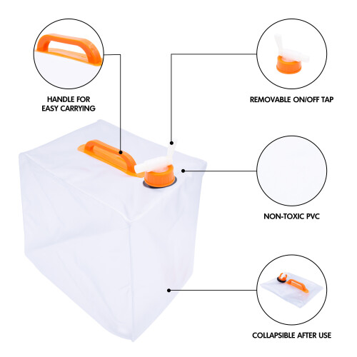 Milestone Camping 65870 Folding Water Carrier with Tap 2
