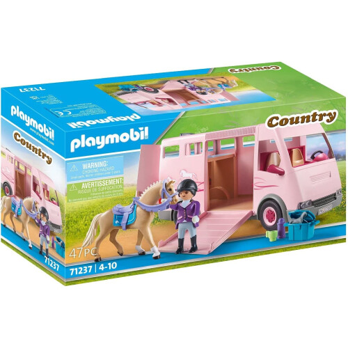 PLAYMOBIL Playmobil Paardentransporter met Trainer 1