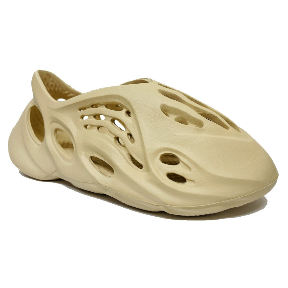 (UK 6 / EU 39 / US 8, Beige) Women's Light Weight Comfy Slip On Trainers Shoes