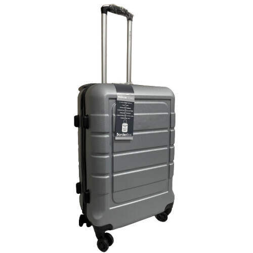 (Silver, Medium) BorderLine Hardshell Suitcase