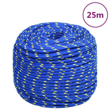 (blue, 8 mm/ 25 m) Marine Rope Dock Coil Boat Line Polypropylene Rope Multi Sizes Multi Colours