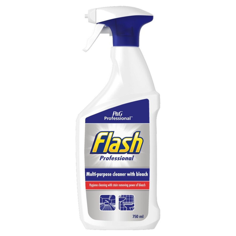 Flash Professional Multi-Purpose Cleaner With Bleach 750Ml(Pack Of 10)