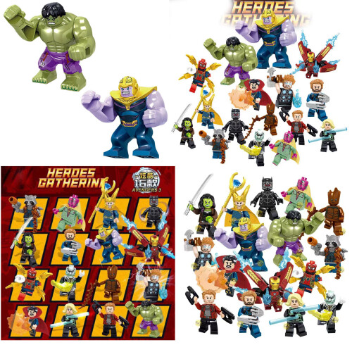 16pcs Marvel Super Heroes Fit Lego Avengers Infinity War Mini