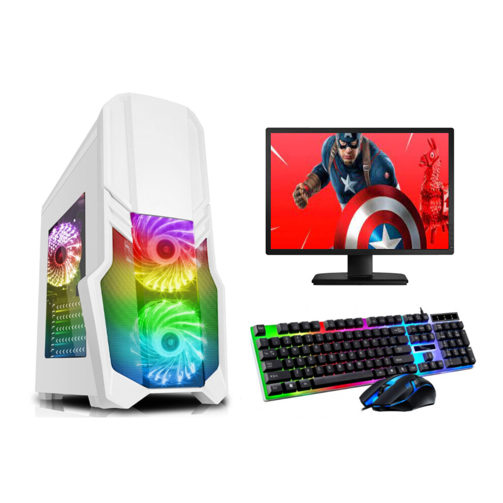 Fast Gaming Intel Quad Core i5 16GB RAM 1TB HDD+128GB SSD PC Bundle &  22" Monitor