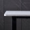 150cm Dining Table Marble Effect Grey Top with U Shape Metal Black Leg 12