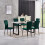 150cm Dining Table Marble Effect Grey Top with U Shape Metal Black Leg 4