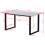 150cm Dining Table Marble Effect Grey Top with U Shape Metal Black Leg 5