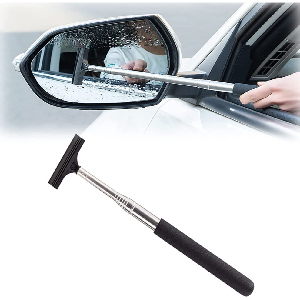 Retractable Rear-View Mirror Mist Wiper, Snow Brush and Ice Scraper