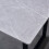 150cm Dining Table Marble Effect Grey Top with U Shape Metal Black Leg 11