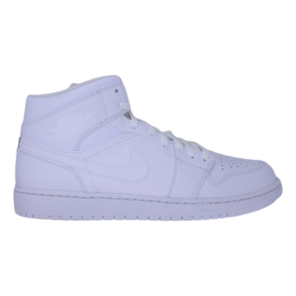Nike Air Jordan 1 Mid White/White-White 554724-136 Men's