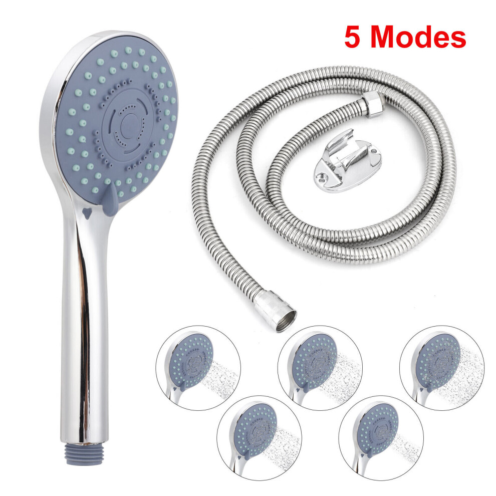 Shower Head Set Universal Multi Function Chrome Bath With 1.5M Hose UK