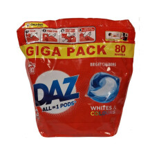 Daz All in 1 Pods for Whites & Colours (80 Washes)
