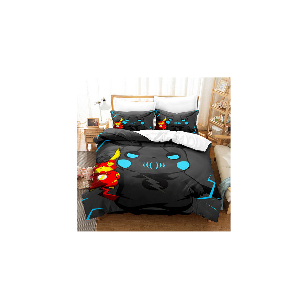 (Pattern 12, Double) Pokemon Pikachu Bedding Single Double Duvet Covers