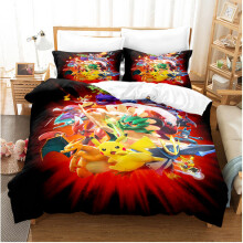 (Pattern 11, Single) Pokemon Pikachu Bedding Single Double Duvet Covers