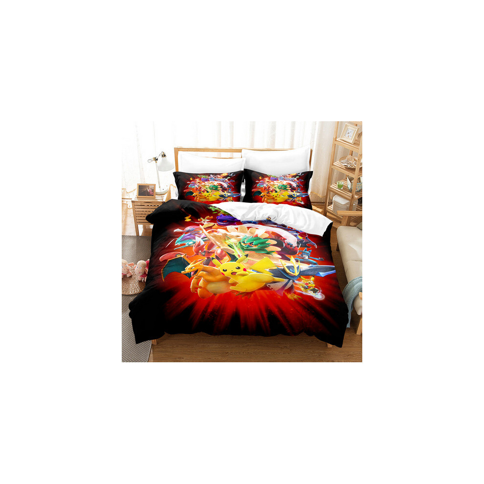 (Pattern 11, Double) Pokemon Pikachu Bedding Single Double Duvet Covers
