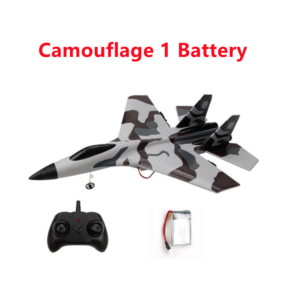 (Camouflage) RC Plane SU-35 With LED Lights Remote Control Flying Model Glider Aircraft 2.4G Fighter Hobby Airplane EPP Foam Toys Kids Gift