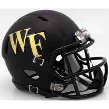 Riddell NCAA Wake Forest Demon Deacons Casco Mini SpeedHelmet Rplica Mini Speed ??Style Negro Mate Colores del Equipo Talla nica