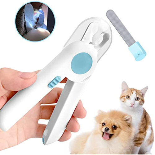 Cat Nail Scissors, Clippers Trimmer Tool for Grooming with LED Light