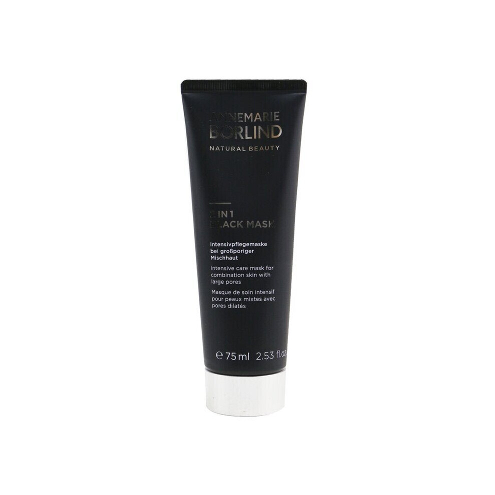 Annemarie Borlind 2 In 1 Black Mask - Intensive Care Mask For Combination Skin With Large Pores 75Ml/2.53Oz