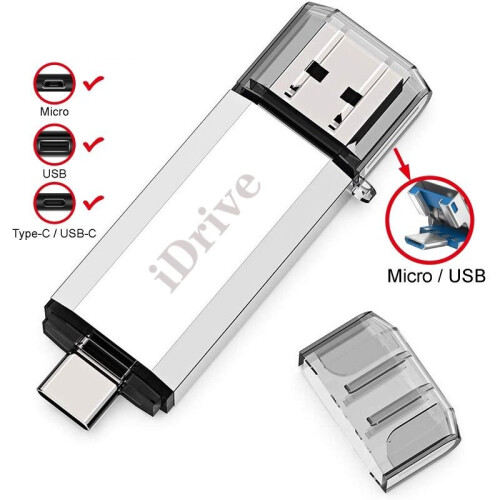 (512GB, red) USB Type C Flash Drive 3 in 1 OTG USB 3.0 2