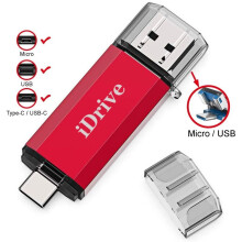 (512GB, red) USB Type C Flash Drive 3 in 1 OTG USB 3.0
