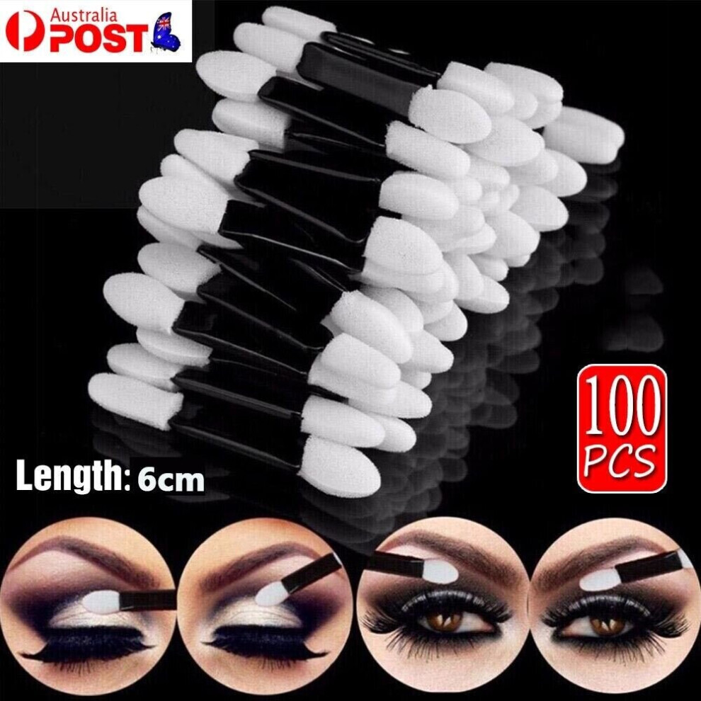 Paktoo 100X Applicator Eyeshadow Brush Applicator Double End Disposable Wand Stick Tool