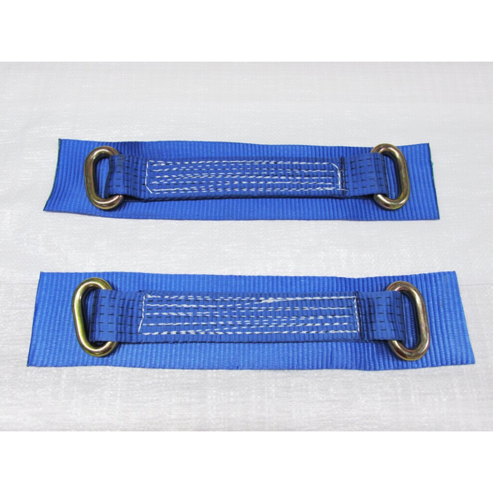 Vehicle Recovery Alloy Wheel Straps 12" X2 (Oval Links Car Tie Down)