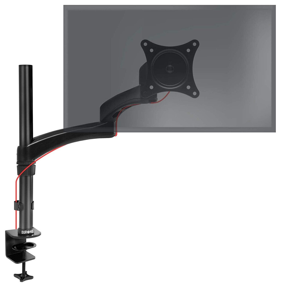 Duronic Dm451x3 Single Monitor Stand For 15-27Â Pc Screen Up To 8Kg, Vesa Bracket, Ergonomic Arm With Adjustable Height/Tilt/Swivel/Rotation (Black) Black 5060184204767