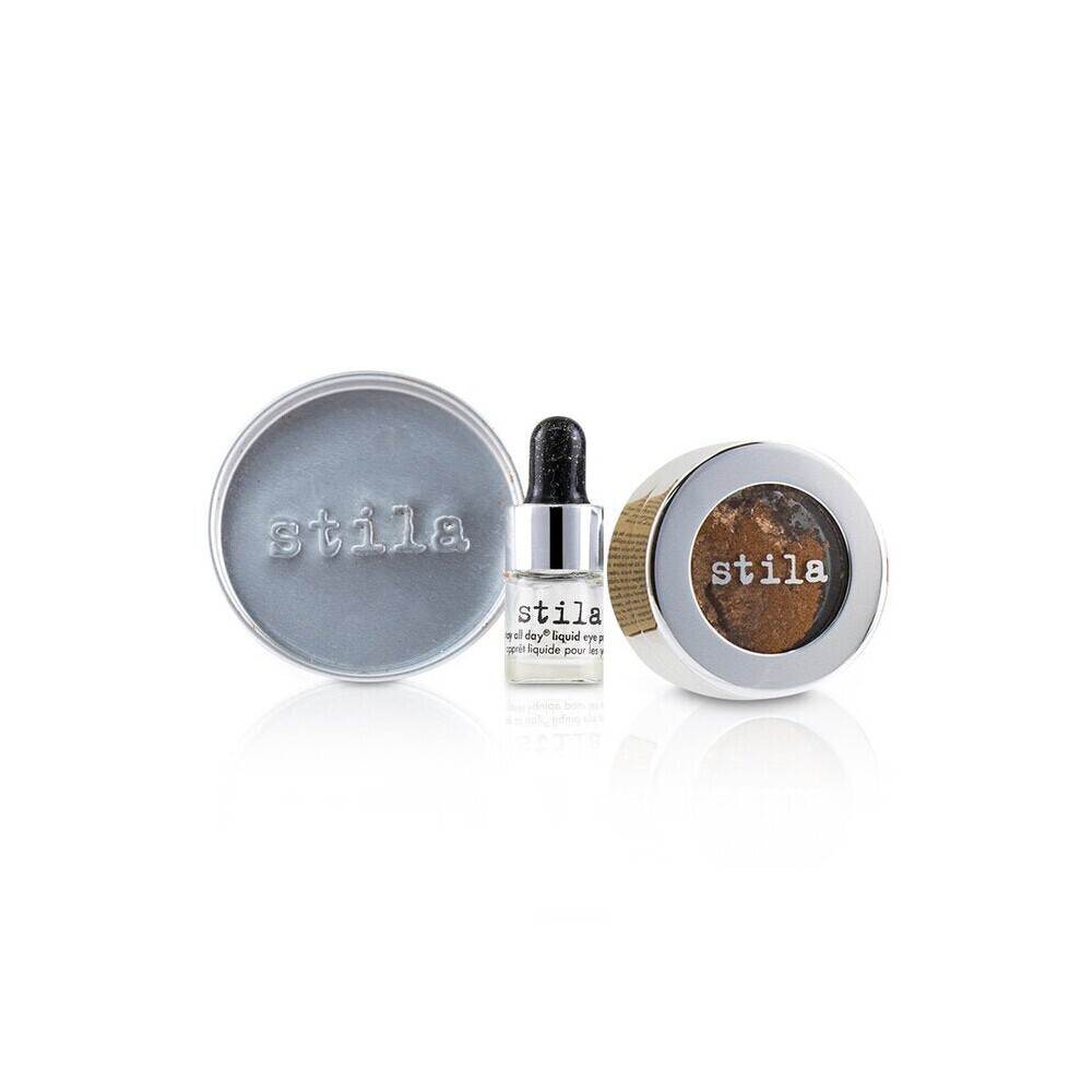 Stila Magnificent Metals Foil Finish Eye Shadow With Mini Stay All Day Liquid Eye Primer - Comex Copper 2pcs