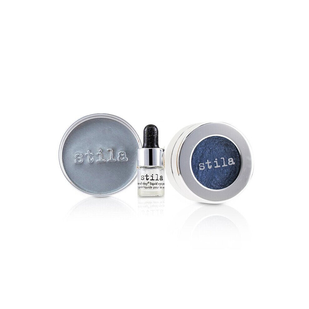 Stila Magnificent Metals Foil Finish Eye Shadow With Mini Stay All Day Liquid Eye Primer - Metallic Cobalt 2pcs